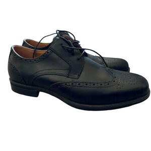 Florsheim Comfortech Ortholite Black Leather Medfield Wingtip Oxford Shoes 11eee